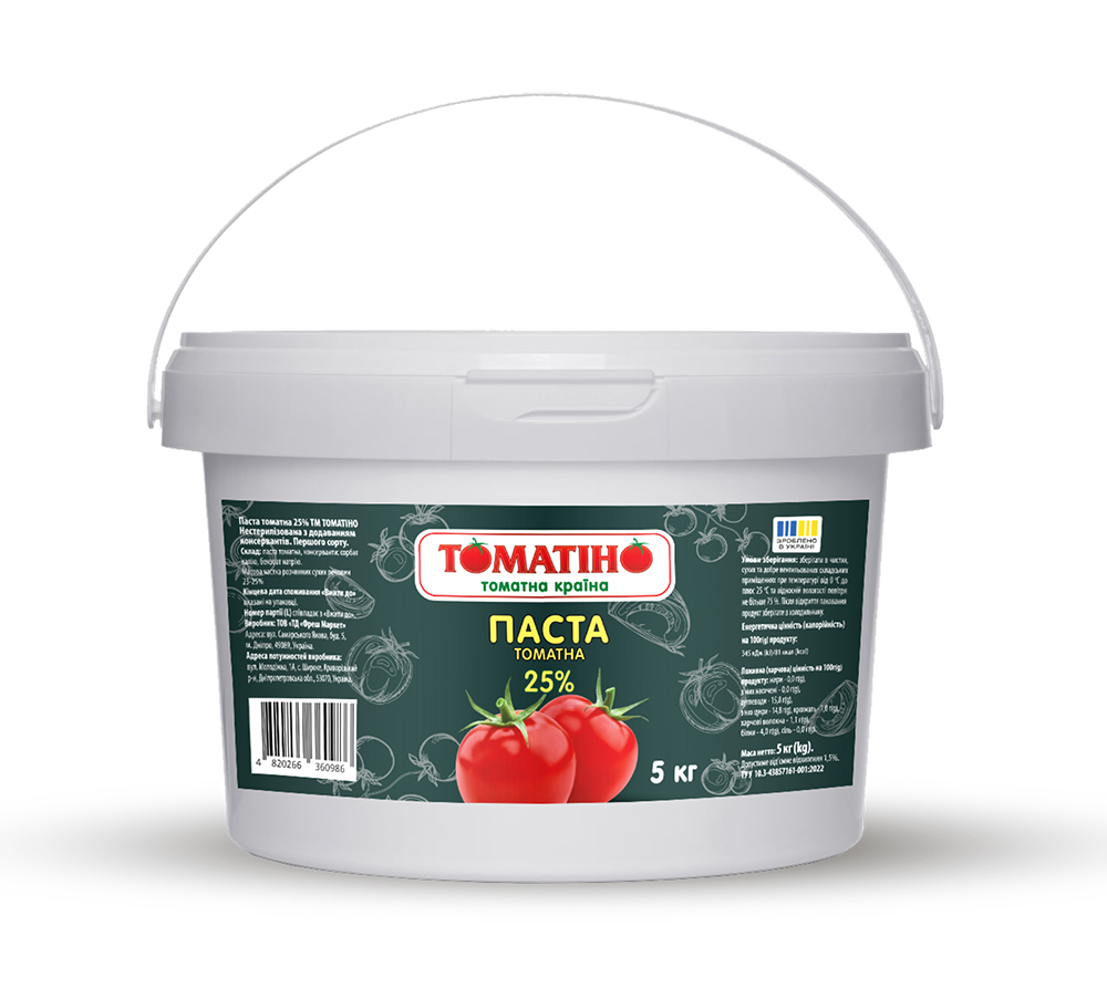 Паста томатна Томатіно 25%, 5000г